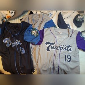 5 Asheville Tourists jerseys